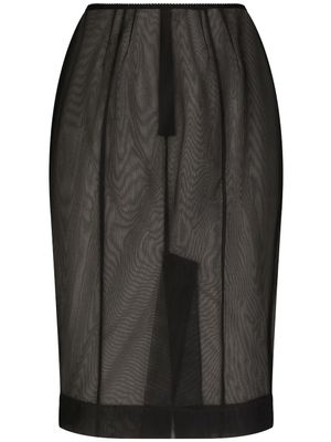 Dolce & Gabbana jupe crayon à effet de transparence - Noir