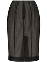 Dolce & Gabbana sheer pencil skirt - Noir