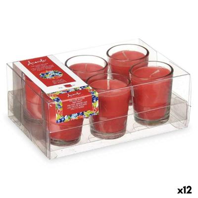 Geurkaarsenset Acorde Rode Vruchten Glas (12 Stuks)