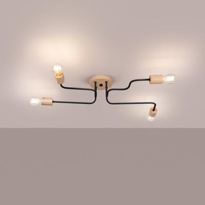 Moderne zwarte Kroonluchter TIMBO 4