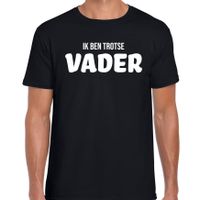 Ik ben trotse vader t-shirt zwart voor heren - vaderdag cadeau shirt papa - thumbnail