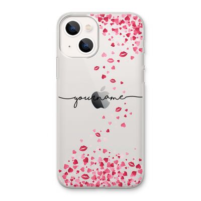 Hartjes en kusjes: iPhone 13 Transparant Hoesje