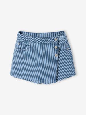 Gestreept skort voor meisjes blauw, gestreept
