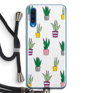 Sanseveria: Samsung Galaxy A50 Transparant Hoesje met koord