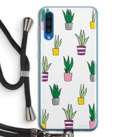 Sanseveria: Samsung Galaxy A50 Transparant Hoesje met koord