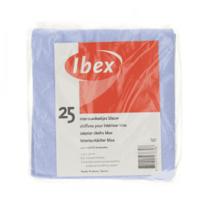 Ibex Dweiltjes - 25x - viscose schoonmaakdoeken - 38 x 40 cm - blauw - huishouddoekjes