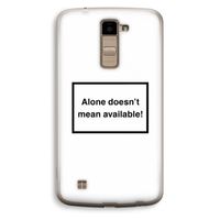 Alone: LG K10 (2016) Transparant Hoesje