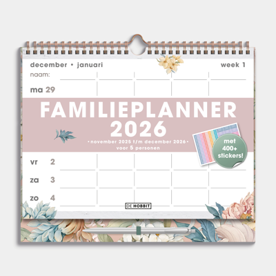 A4 Spiraal Familieplanner 2026 met Pen