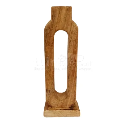Kandelaar Hout Ovaal 30cm