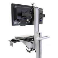 Ergotron Neo-Flex® Dual WideView WorkSpace PC/monitor-trolley 2-voudig 25,4 cm (10) - 55,9 cm (22) Grijs Toetsenbordhouder, Roteerbaar - thumbnail