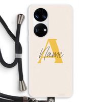 Amber Script: Huawei P50 Transparant Hoesje met koord