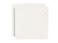 Hoeslaken Ledikant Jersey 60x120cm - Ivory - 2 Stuks - thumbnail