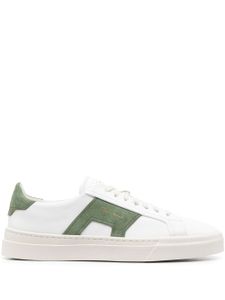 Santoni baskets Double Buckle en cuir - Blanc