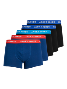 Jack & Jones Boxershorts JACLEE Trunks 5-pack Blauw / Zwart-XXL