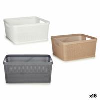 Veelzijdige mand Plastic 10 L 36 x 15 x 29 cm (18 Stuks)