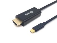 Equip 133412 video kabel adapter 2 m USB Type-C HDMI Type A (Standaard) Zwart - thumbnail