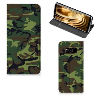 Samsung Galaxy S8 | Hoesje met Magneet | Army Dark