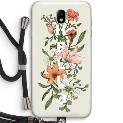 Hello bloemen: Samsung Galaxy J7 (2017) Transparant Hoesje met koord