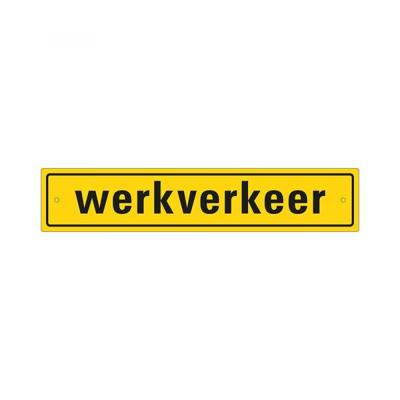 Bord Werkverkeer incl. zuignapjes - 80x400 mm reflectieklas.