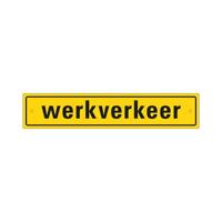 Bord Werkverkeer incl. zuignapjes - 80x400 mm reflectieklas.