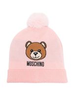 Moschino Kids bonnet Teddy Bear à pompon - Rose - thumbnail