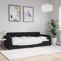 Slaapbank 80x200 cm fluweel zwart