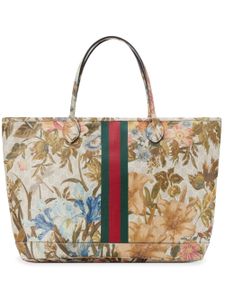 Gucci Ophidia shopper met bloemenprint - Wit