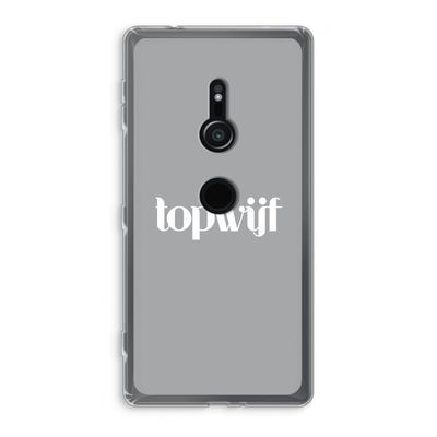 Topwijf Grijs Wit: Sony Xperia XZ2 Transparant Hoesje