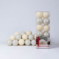 Cottonbal Lichtslinger 20 Bollen (Schelp/Zilverkleurig) - thumbnail