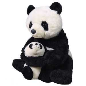 Zwarte panda's knuffels 38 cm knuffeldieren   -