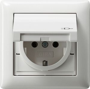 Gira buitenstopcontact waterdicht glanzend wit 415703