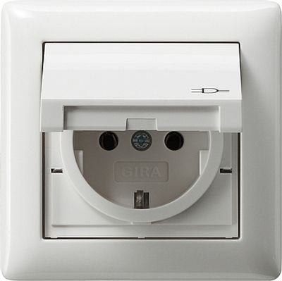Gira buitenstopcontact waterdicht glanzend wit 415703