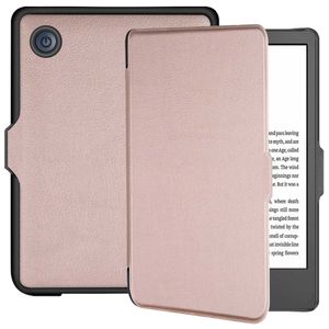 Lunso - Kobo Clara 2E hoes (6 inch) - sleep cover - Rose Goud