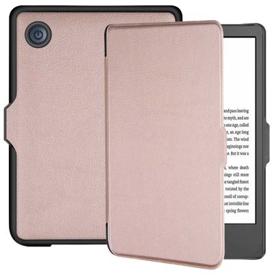 Lunso - Kobo Clara 2E hoes (6 inch) - sleep cover - Rose Goud