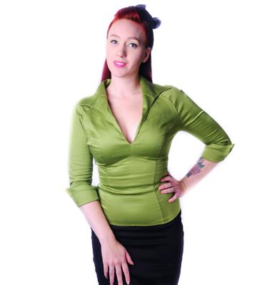 Pinup Couture Lauren Top Olive Green-XXXXL | 64% korting Pinup Couture Lauren Top Olive Green-XXXXL | 64% korting