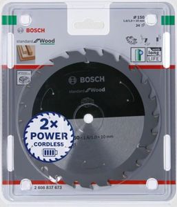 Bosch Accessories Bosch Power Tools 2608837673 Hardmetaal-cirkelzaagblad 150 x 10 mm Aantal tanden: 24 1 stuk(s)