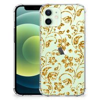 iPhone 12 Mini Case Gouden Bloemen - thumbnail