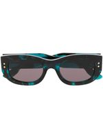 Gucci Eyewear lunettes de soleil à monture rectangulaire - Bleu