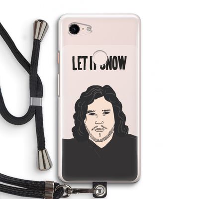 Let It Snow: Pixel 3 Transparant Hoesje met koord