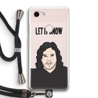 Let It Snow: Pixel 3 Transparant Hoesje met koord