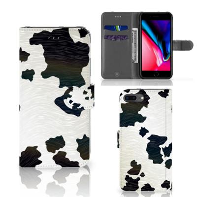 Apple iPhone 7 Plus | 8 Plus | Telefoonhoesje | Met pasjeshouder | Koeienvlekken