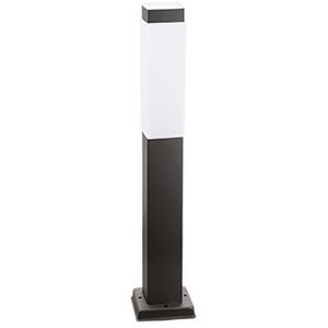 LED Tuinverlichting - Staande Buitenlamp - Prixa Havini - RVS - Mat Zwart - E27 Fitting - Vierkant - 45cm