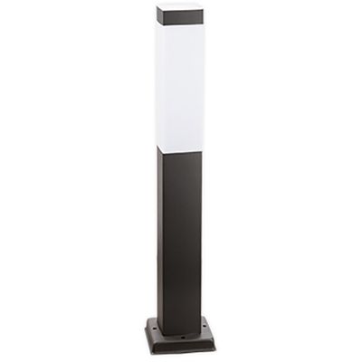 LED Tuinverlichting - Staande Buitenlamp - Prixa Havini - RVS - Mat Zwart - E27 Fitting - Vierkant - 45cm