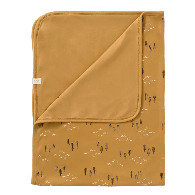 Fresk babydeken Woods spruce yellow