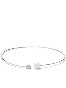 Yoko London collier Trend en or blanc 18ct orné de perles d'eau douce et de diamants - Argent