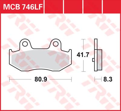TRW Remblokken, en remschoenen voor de moto, MCB746 Allround organisch