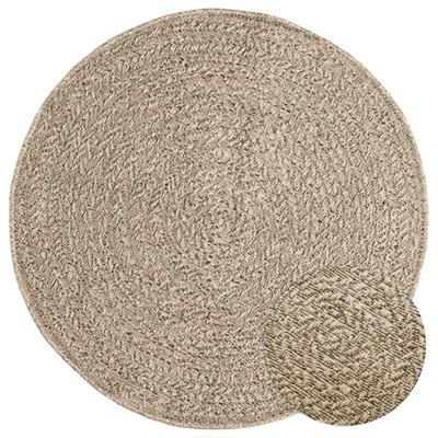 VidaXL Vloerkleed zizur beige binnen en buiten ø 90 cm jute look