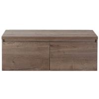 Frozen Badmeubelset 120 cm - Greeplijst in Kleur - Inclusief Wastafelbovenblad Tabacco