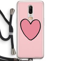 Hartje: OnePlus 6 Transparant Hoesje met koord