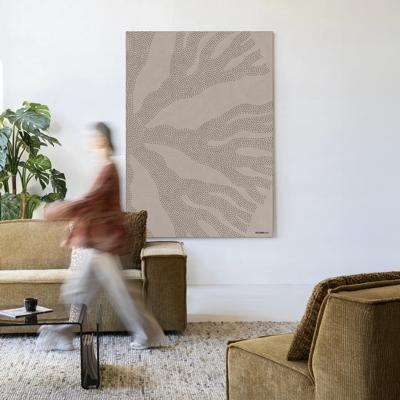 Urban Cotton Wandkleed 'Circle Light' 110 x 145cm in Frame - black